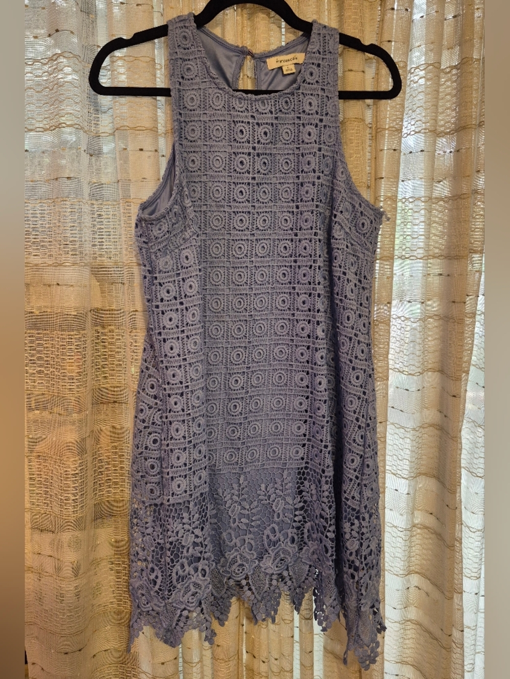 Francesca's Collections Crochet Sleeveless Shift Dress